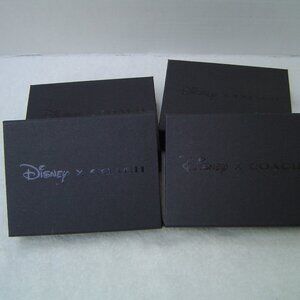 AUTHENTIC COACH DISNEY X SMALL BLACK GIFT BOXES W/MAGNETIC CLOSURE LOT OF 4